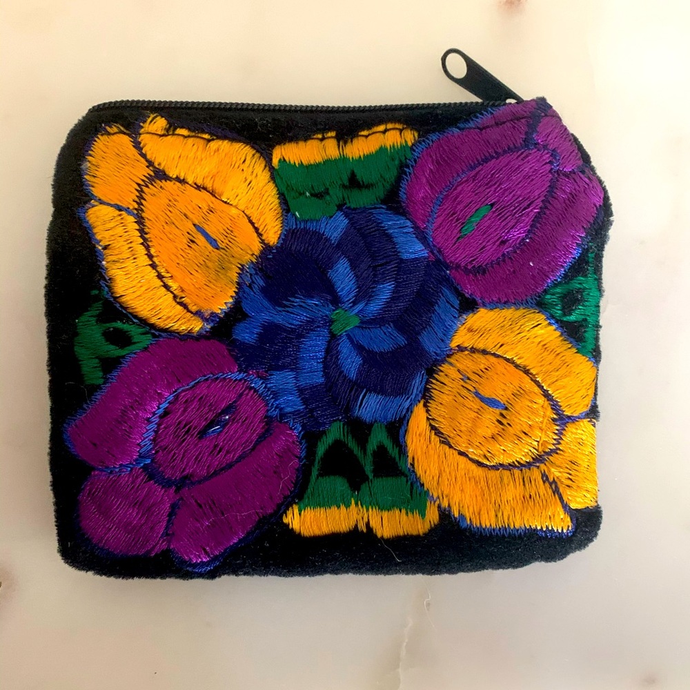 Brand New! Authentic Oaxaca embroidered coin purse
